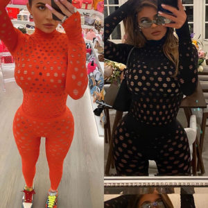New Sexy See-through Close-fitting Outdoors Clothes Sports Suit Fishnet Outfits Set For Women